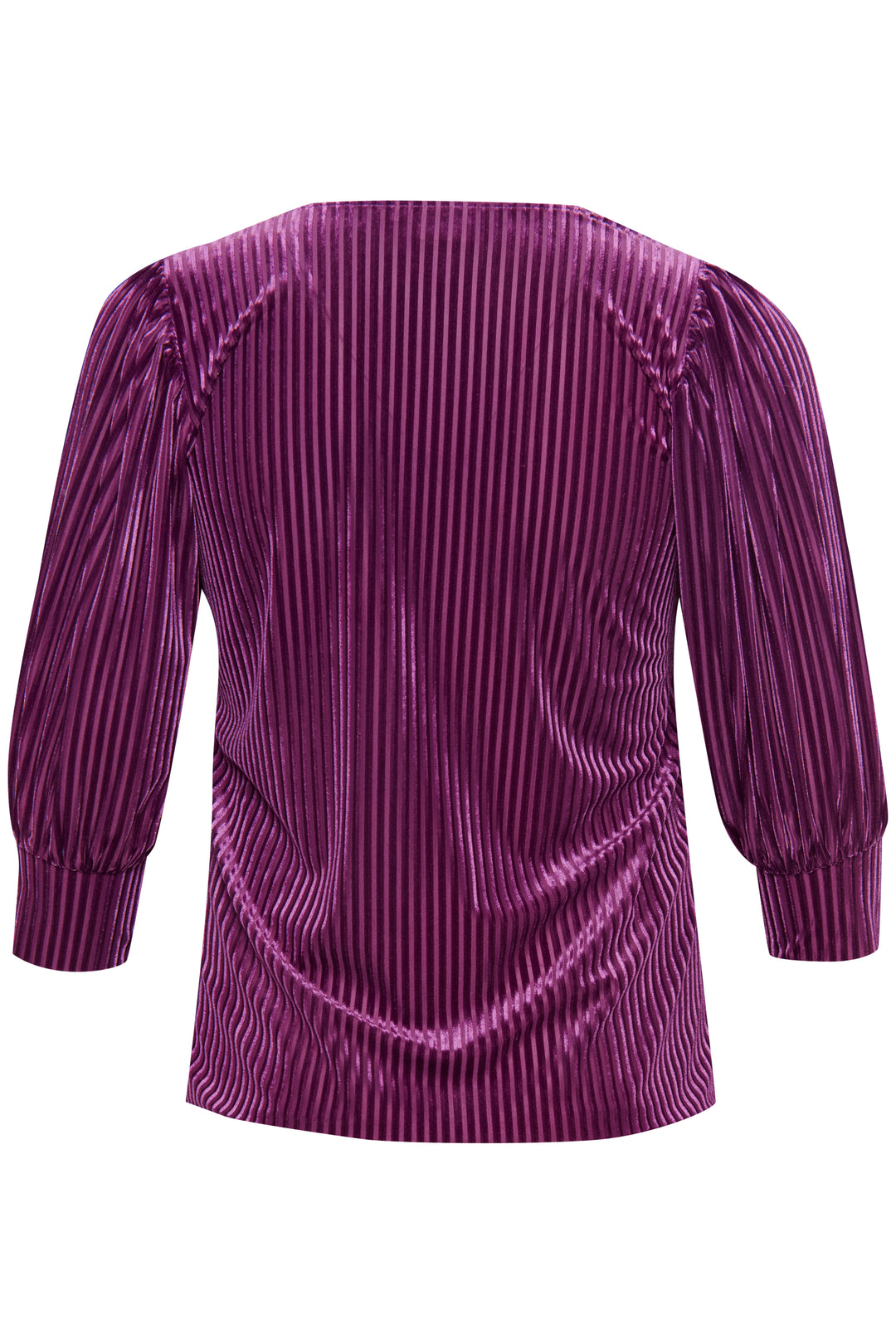 paarse blouse met fijne velvet strepen