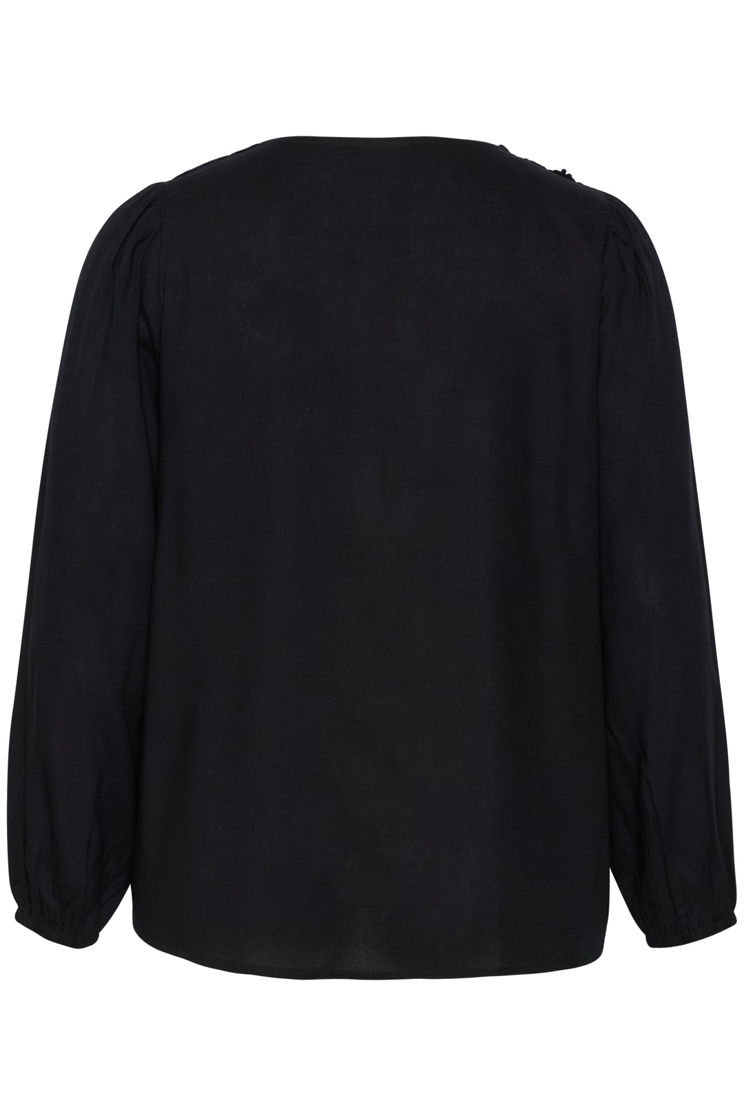 zwarte blouse met kant op schouders-kaffe curve-