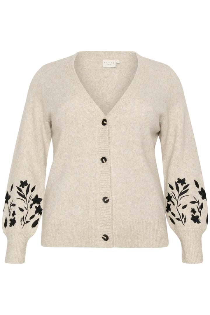 cardigan met geborduurde mouwen