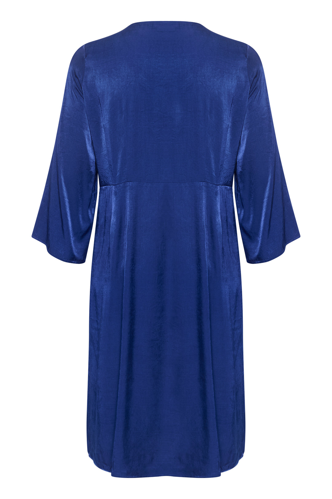 Elegante Jurk Met V-Hals In Beacon Blue | Grote Maten Mode bij Axent