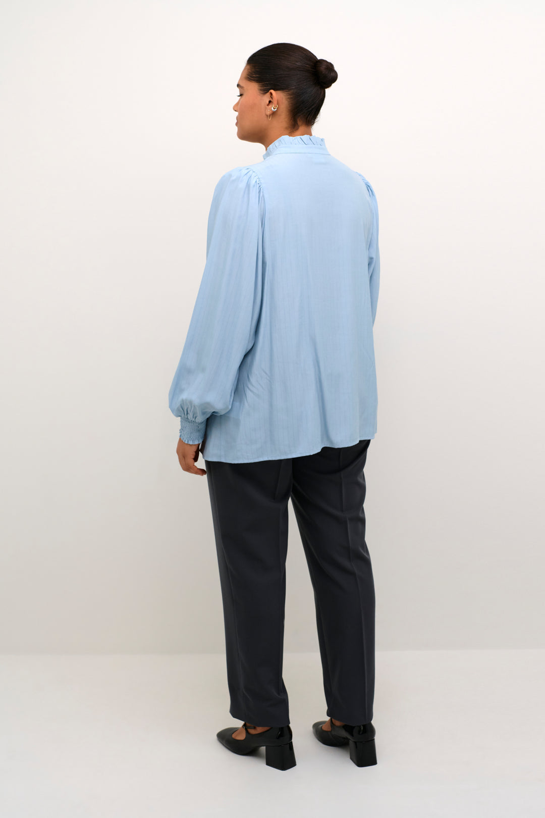 blouse in celestial blue