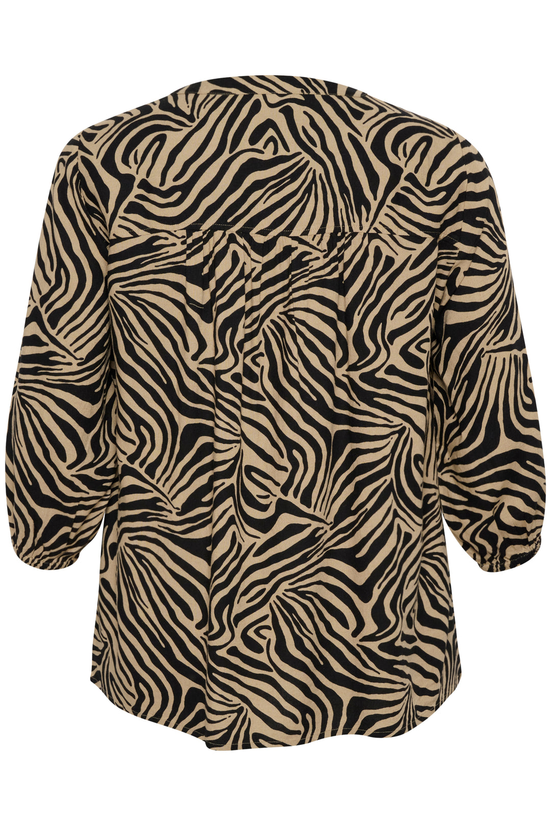 Zebra Print Blouse Met Driekwartmouwen | Grote Maten Mode bij Axent