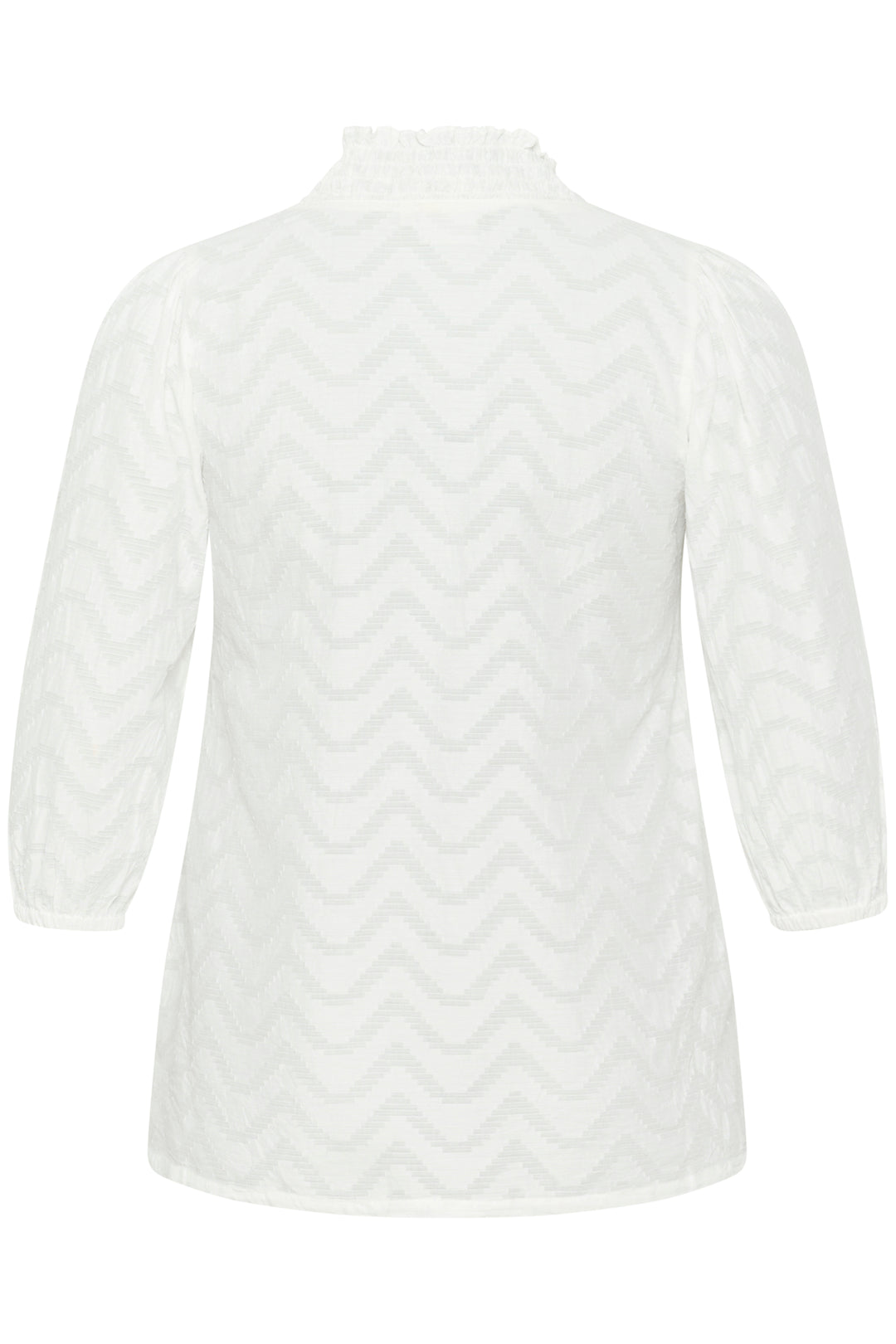 Luchtige Blouse Met Zigzagpatroon En Ruches | Grote Maten Mode bij Axent