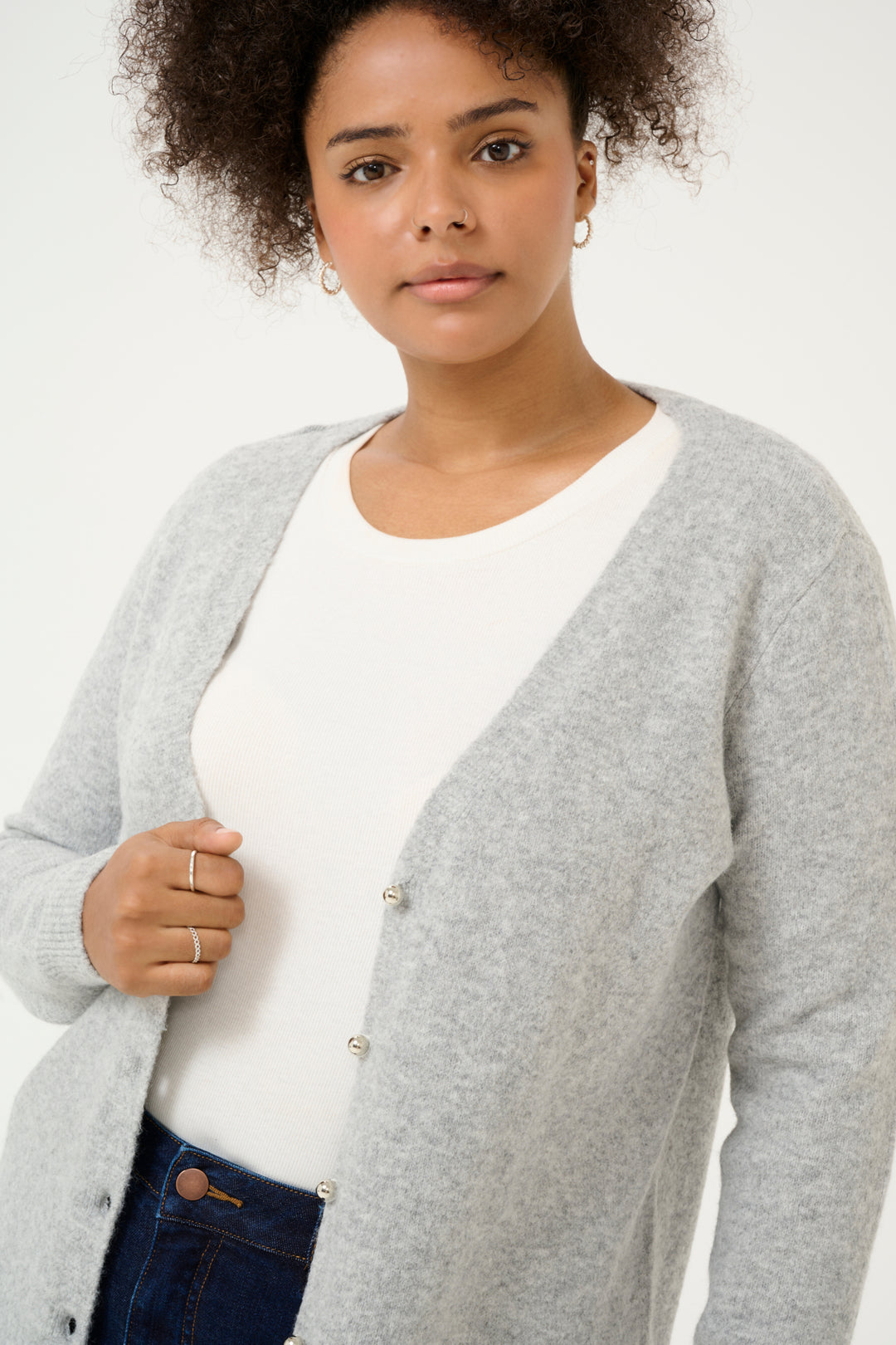 grijze cardigan