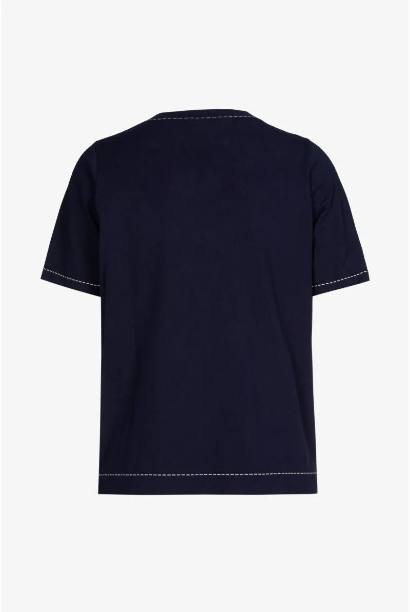 Navy Trui met Korte Mouw