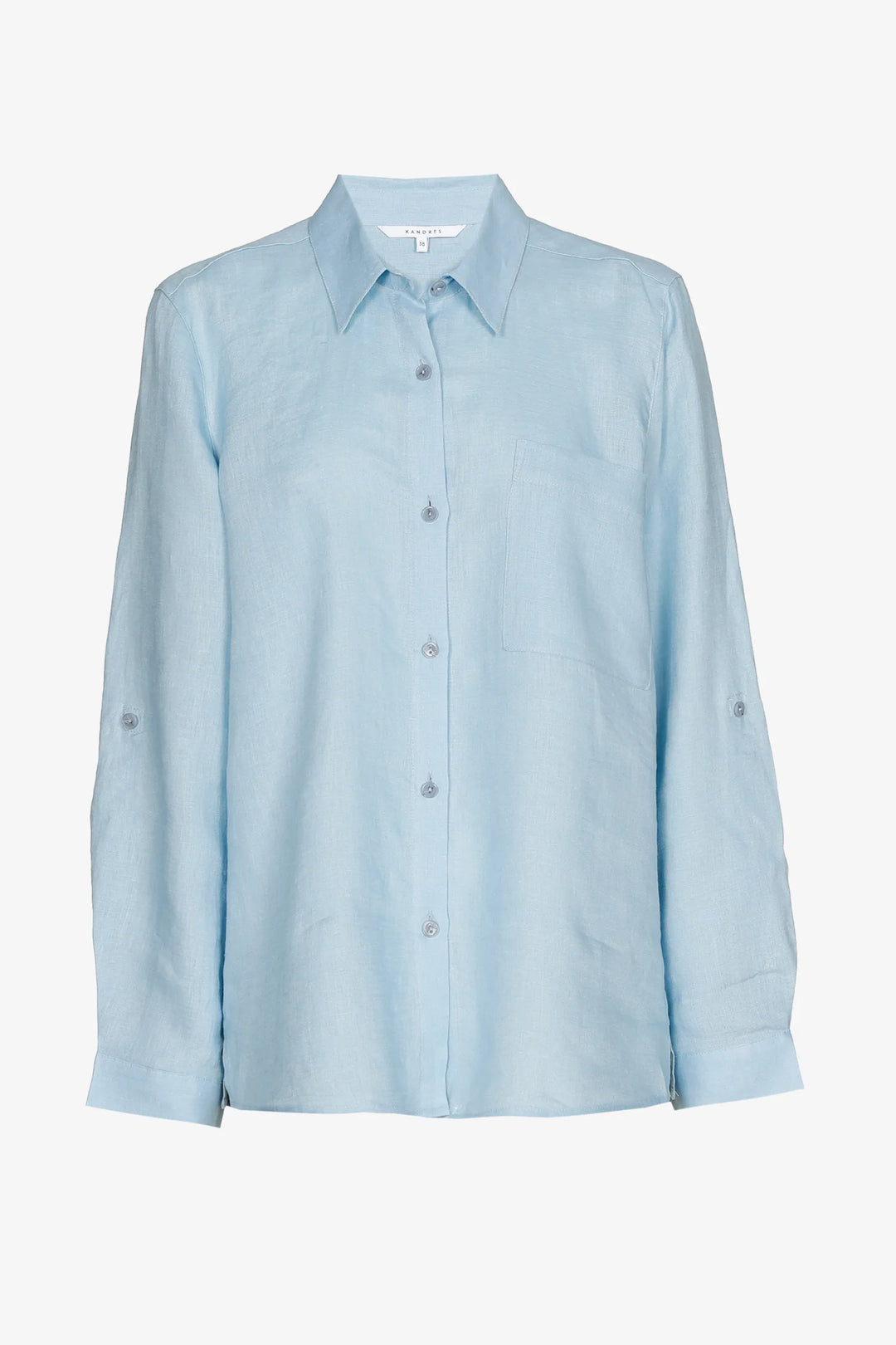 luchtig linnen hemd blauw