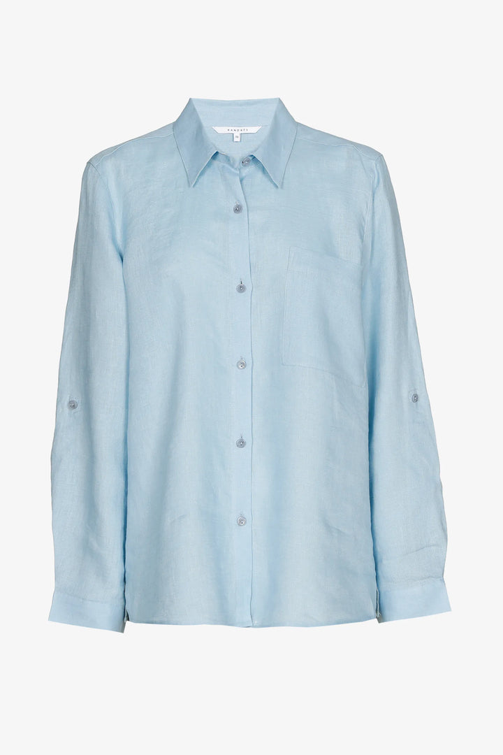 luchtig linnen hemd blauw