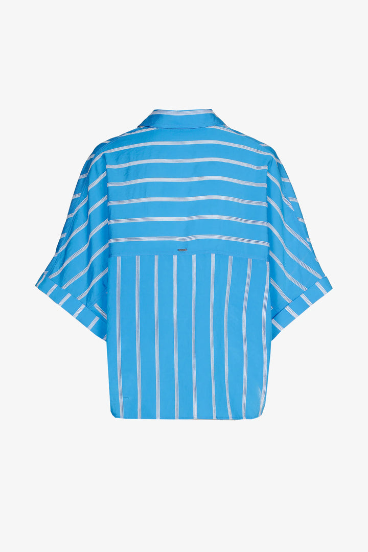 Blauwe Gestreepte Blouse