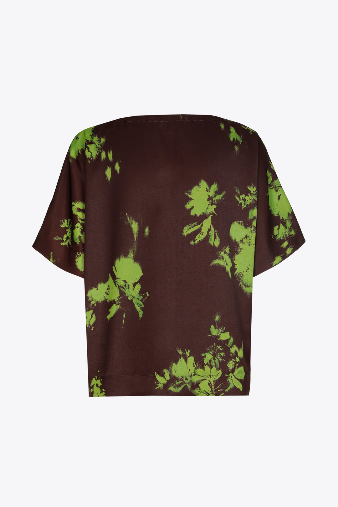 Bruine Blouse met Florale Print