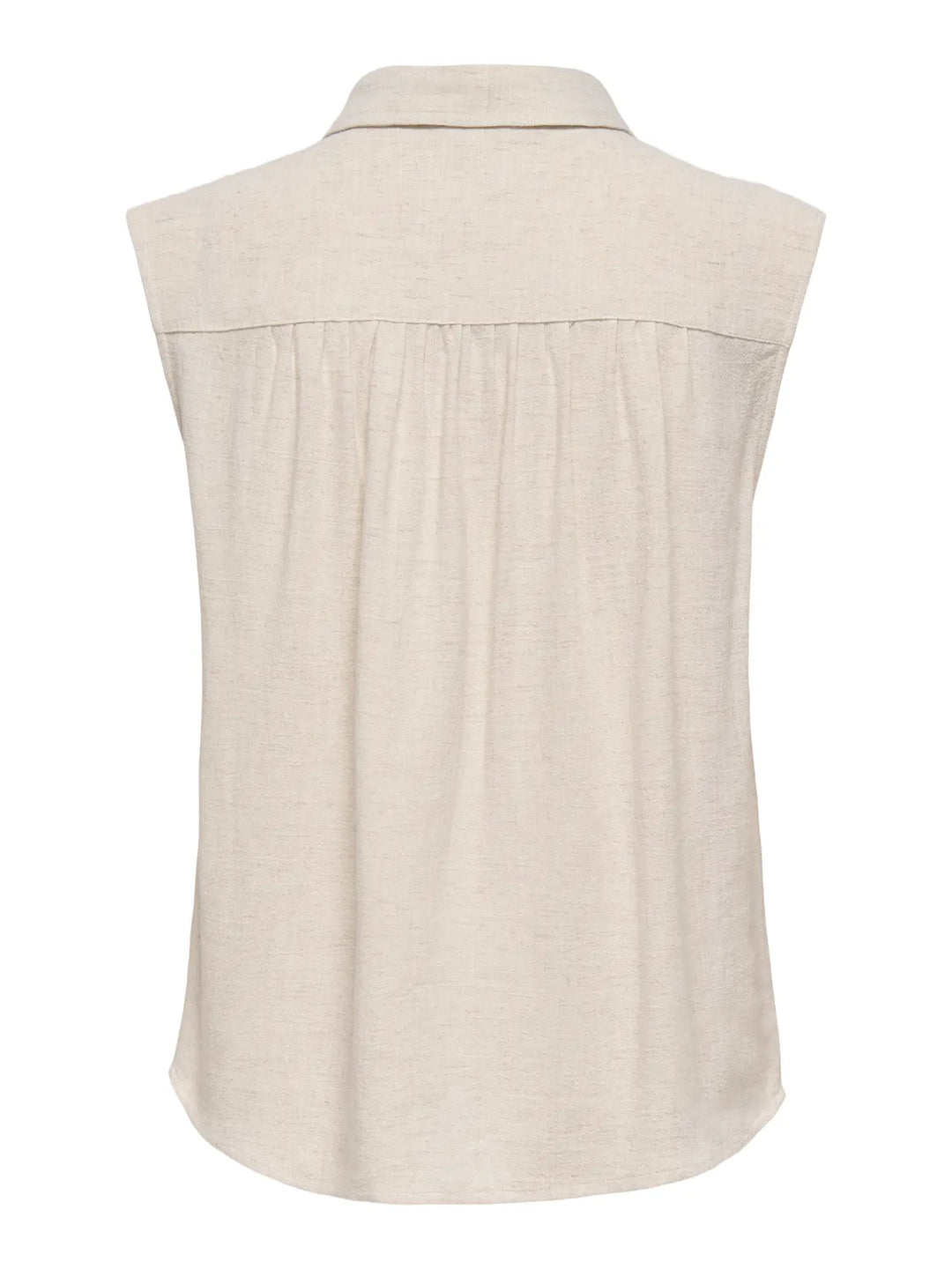 Ecru Top Linnenlook