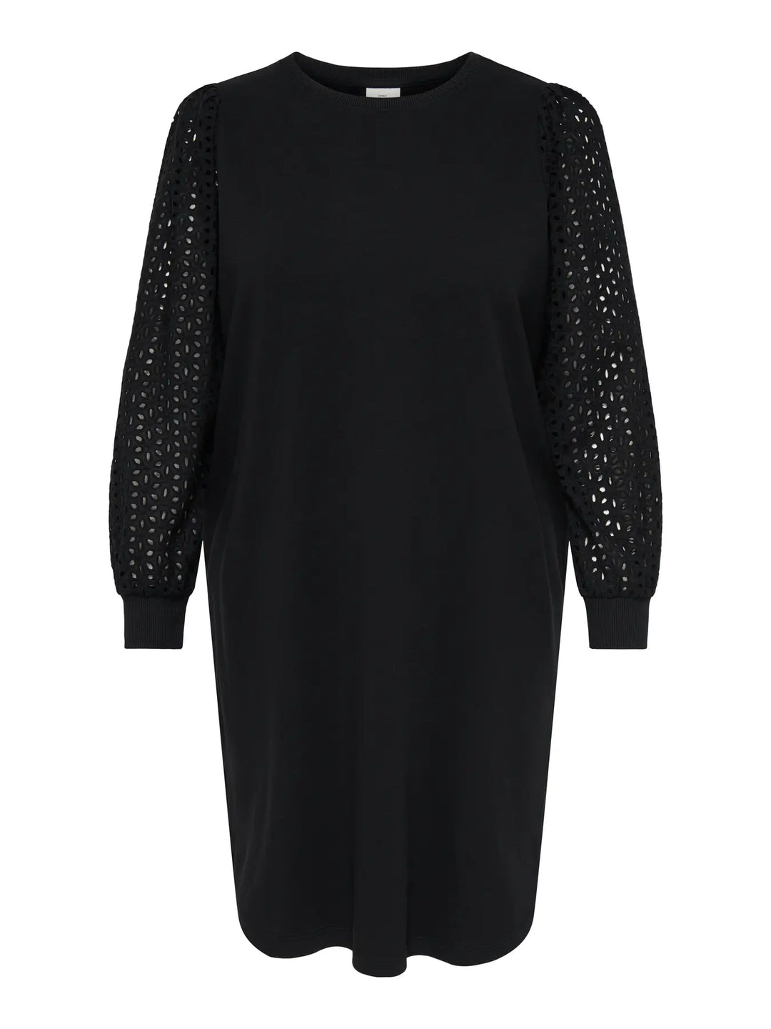 Zwarte Jurk met Broderie