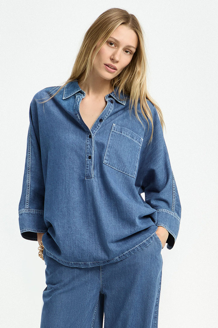 Soepele Jeansblouse