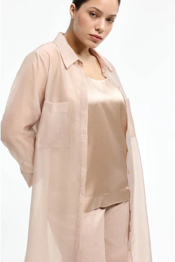 Lange Organza Blouse