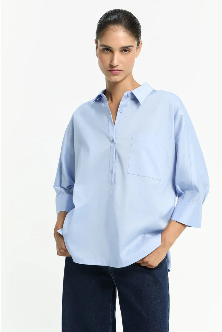 Geklede Blouse met Rugdetails