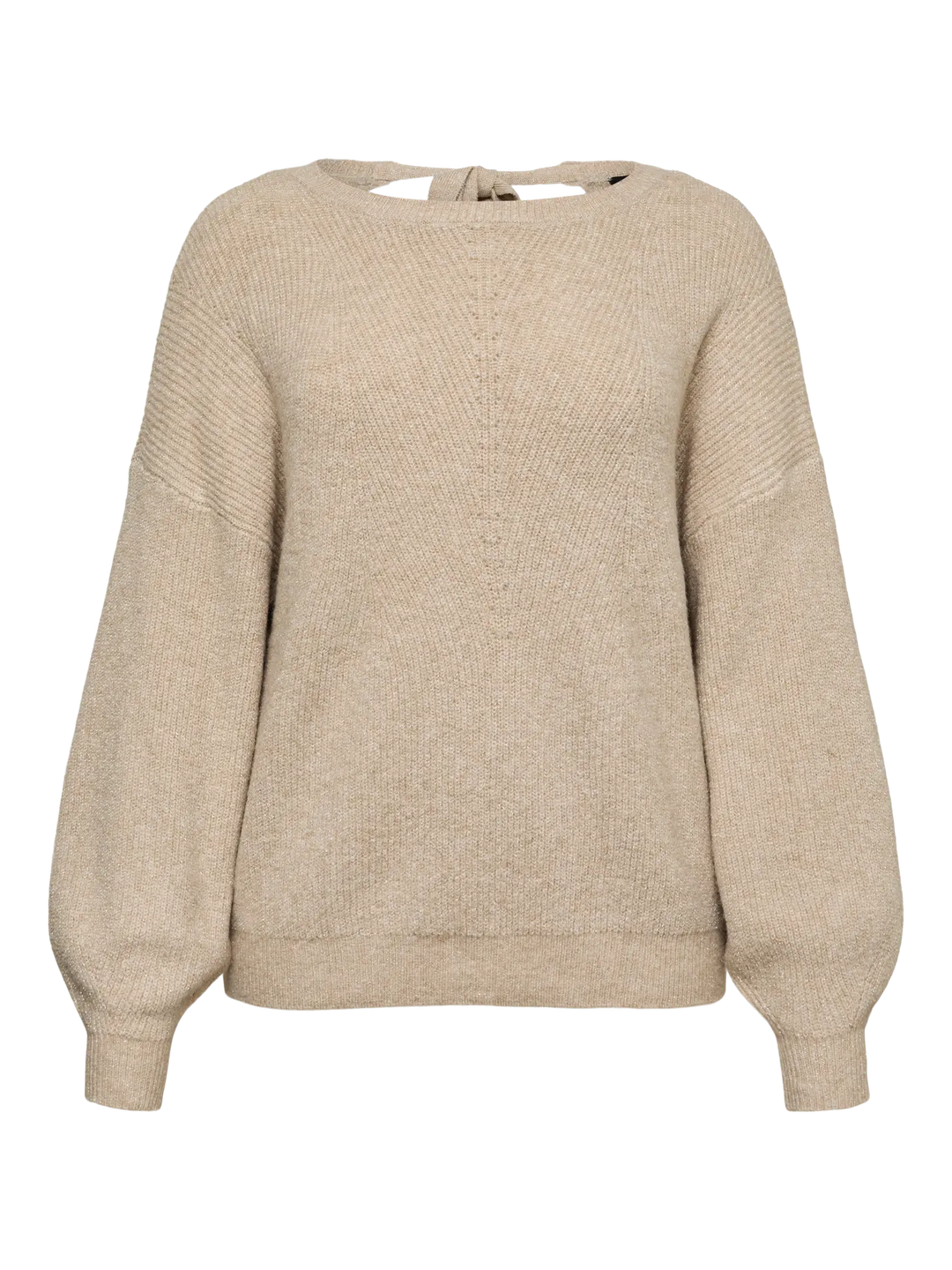 Beige Trui met Rugstrik