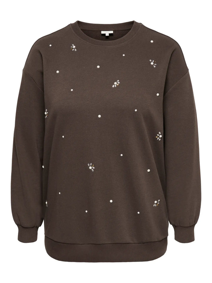 Sweater met Pareldetails