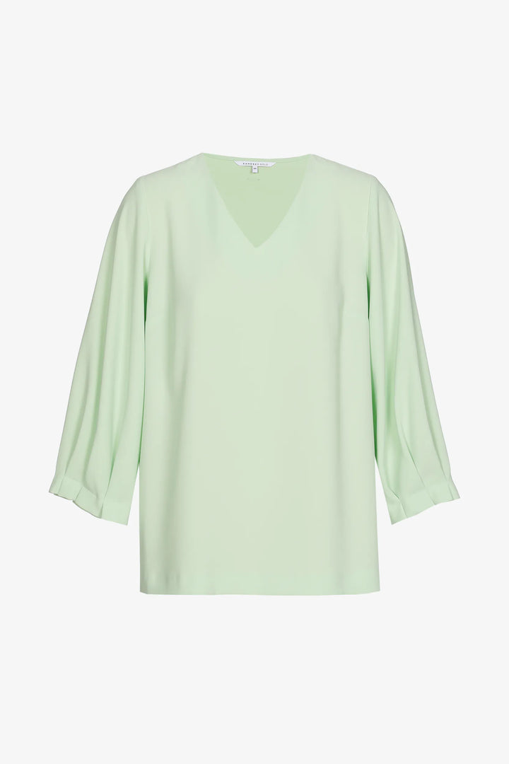 Lichtgroene Blouse met V-hals
