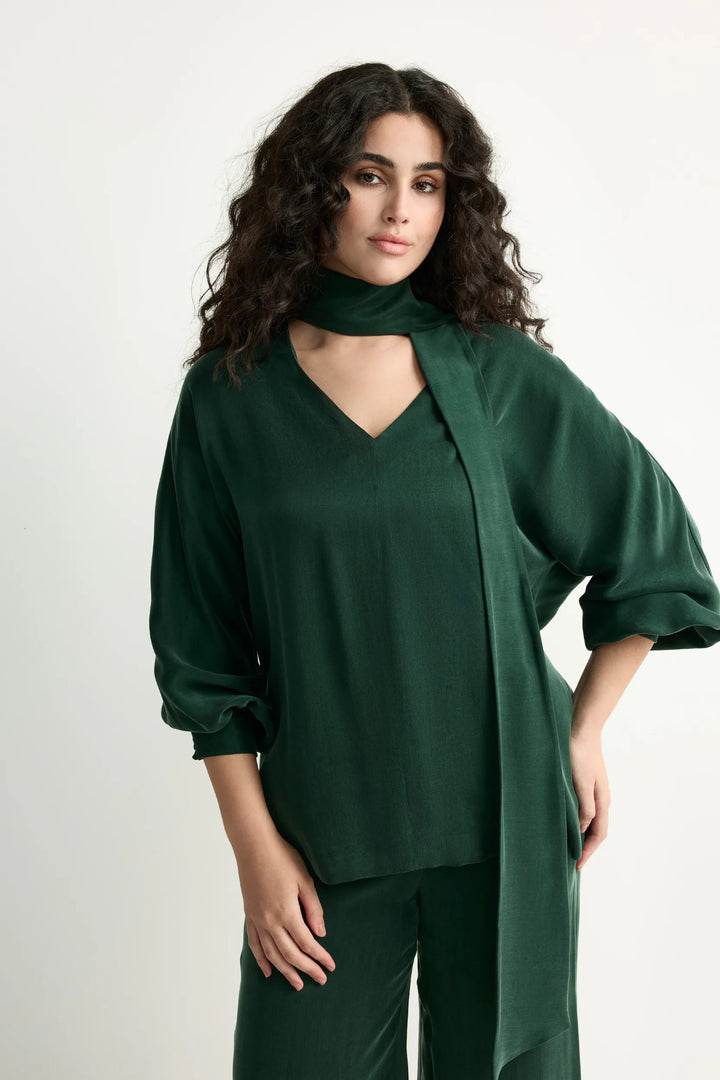 Blouse met Strikhals