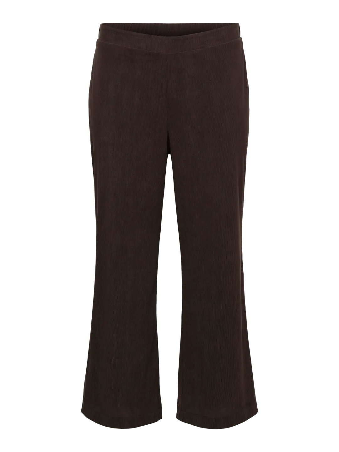 Bruine Rib Flared Broek