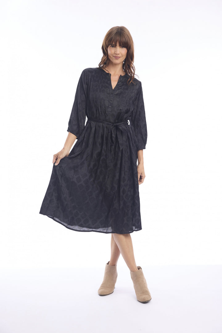 Zwarte Elegante Midi Jurk