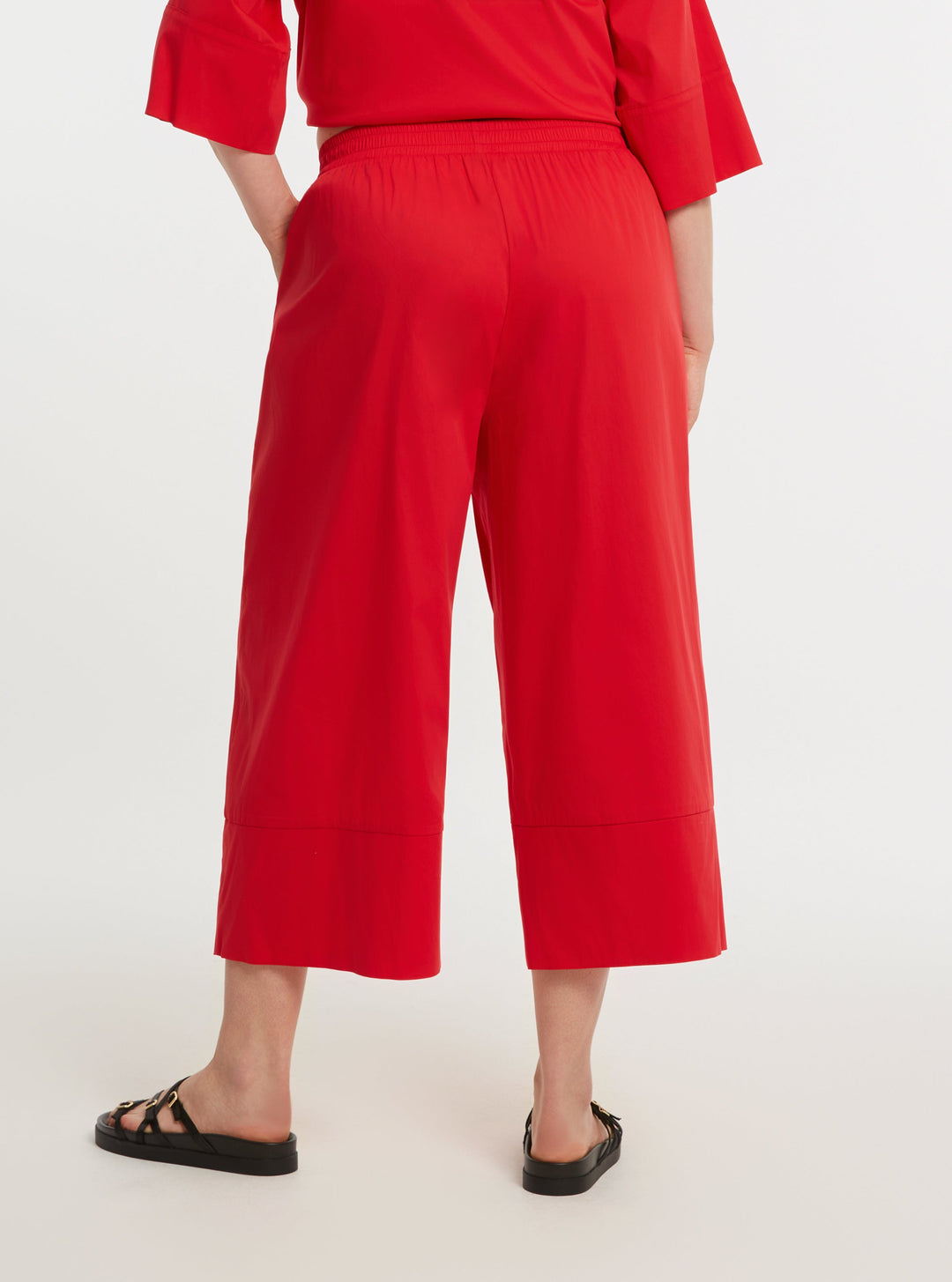 Rode Wijde Culotte Broek