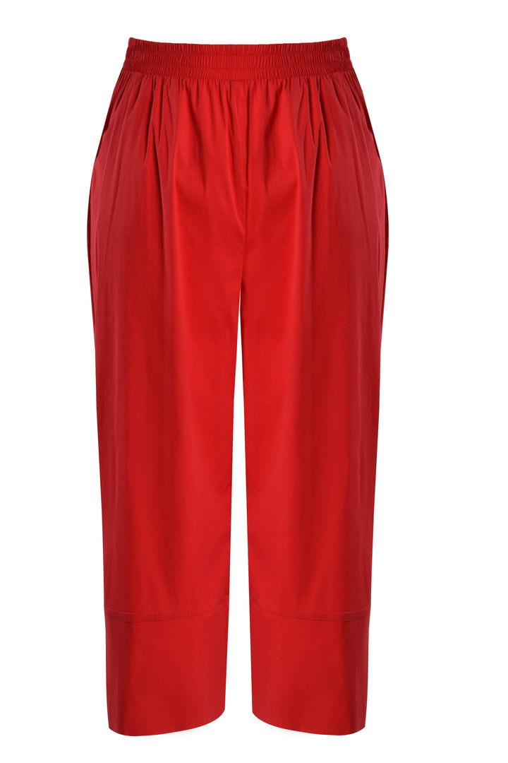 Rode Wijde Culotte Broek