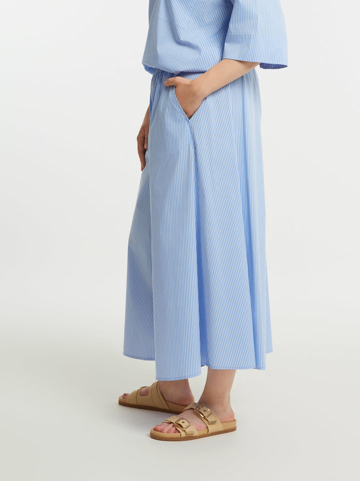 Babyblauwe Gestreepte Broekrok