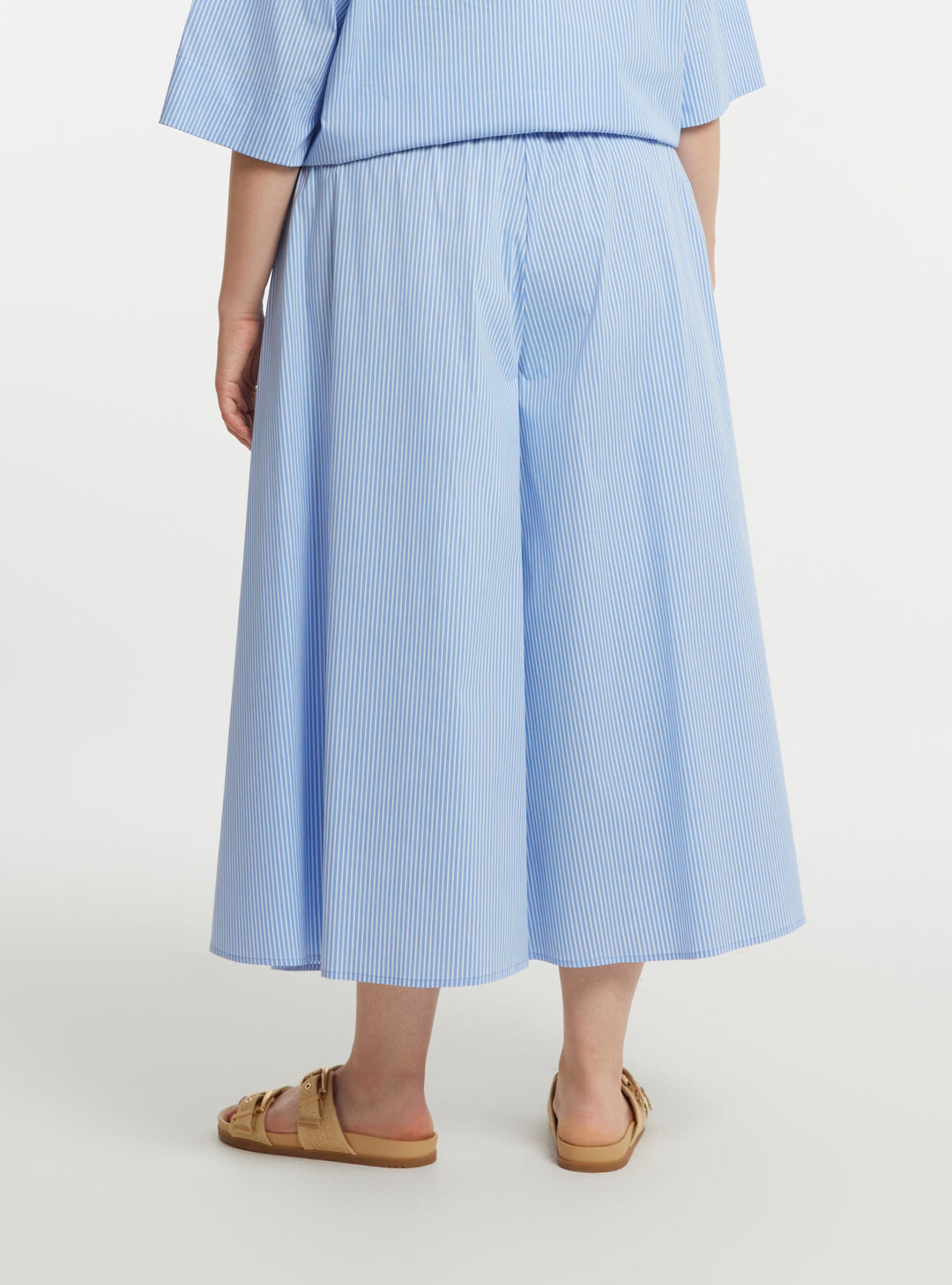 Babyblauwe Gestreepte Broekrok