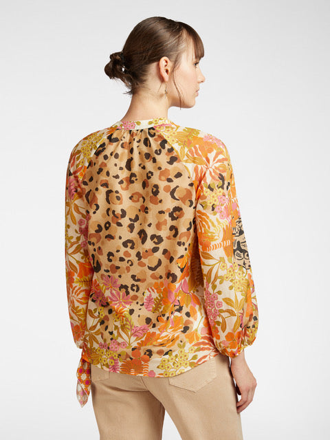 Luchtige Katoenen Blouse Met Print | Grote Maten Mode bij Axent