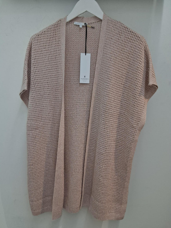 Poederroze gilet met glitters