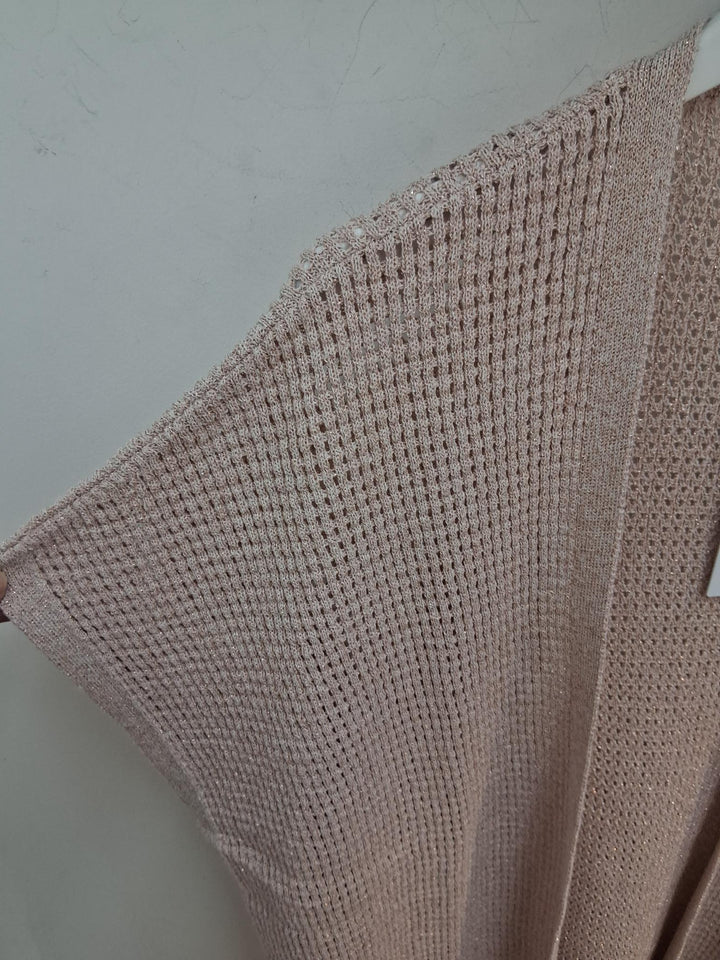 Poederroze gilet met glitters