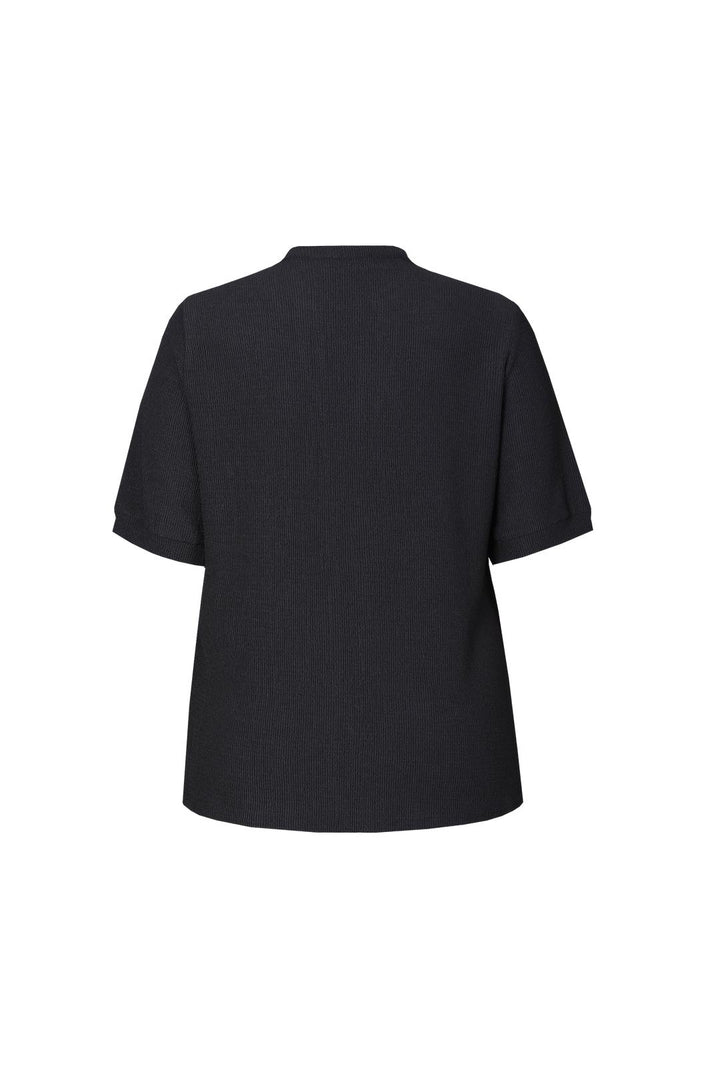 Schwarzes Top aus edlem Strukturstoff