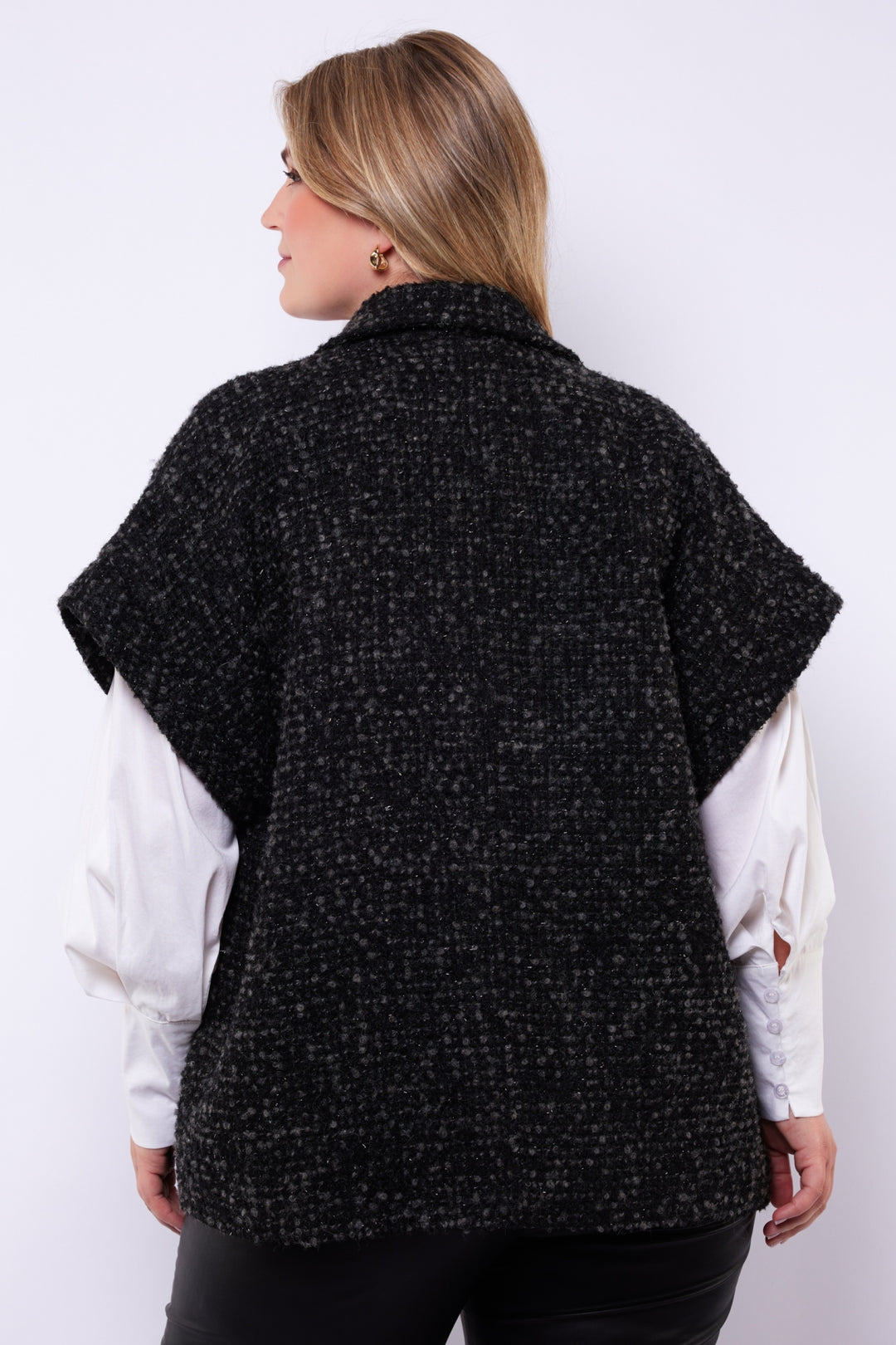 Black Vest With Buttons 