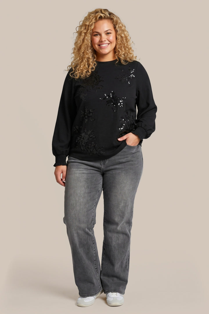 Zwarte Sweater Met Pailletten