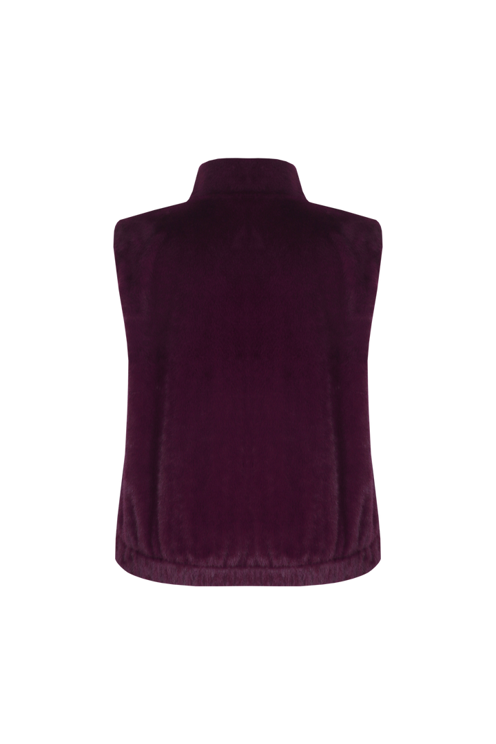 Bordeaux Faux Fur Gilet