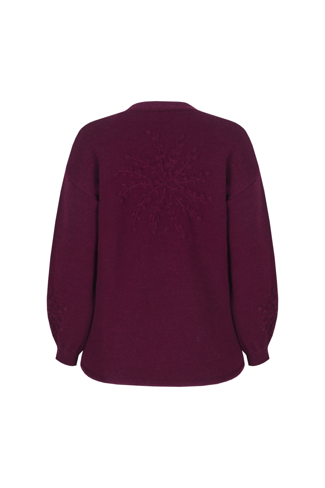 Bordeaux Vest Met Borduursels