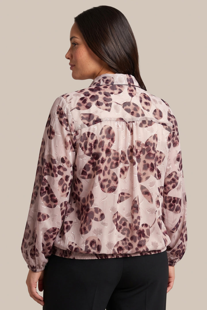Blouse Met Aubergine Print