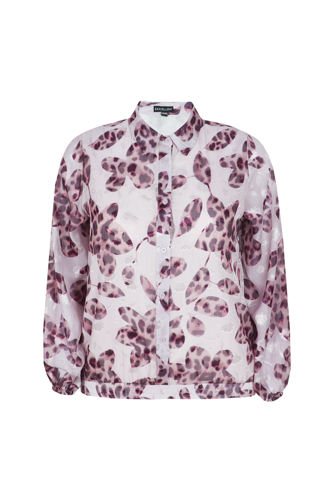 Blouse Met Aubergine Print