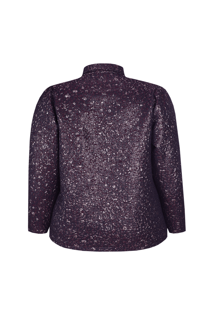 Metallic Jacket Met Panterstructuur
