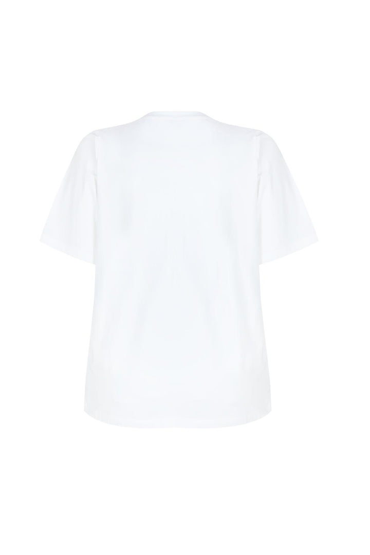 Witte T-shirt Met Bloemenprint