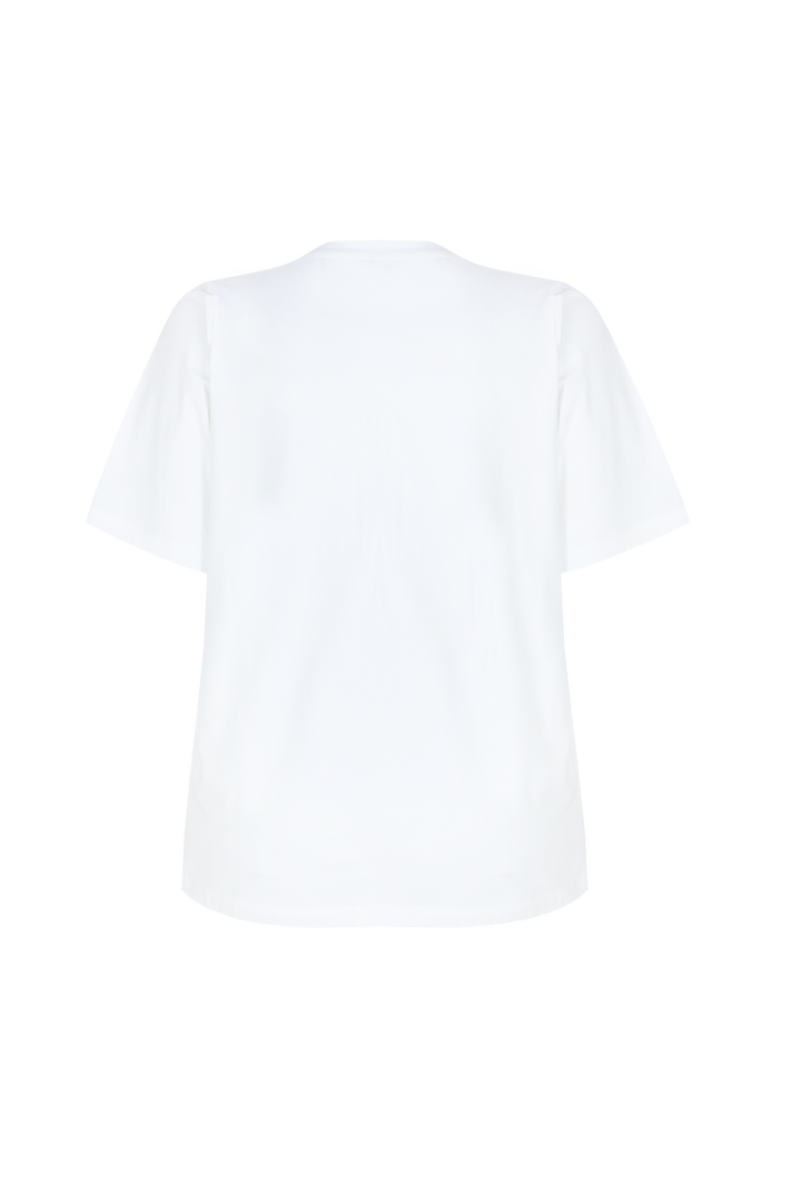 Witte T-shirt Met Bloemenprint