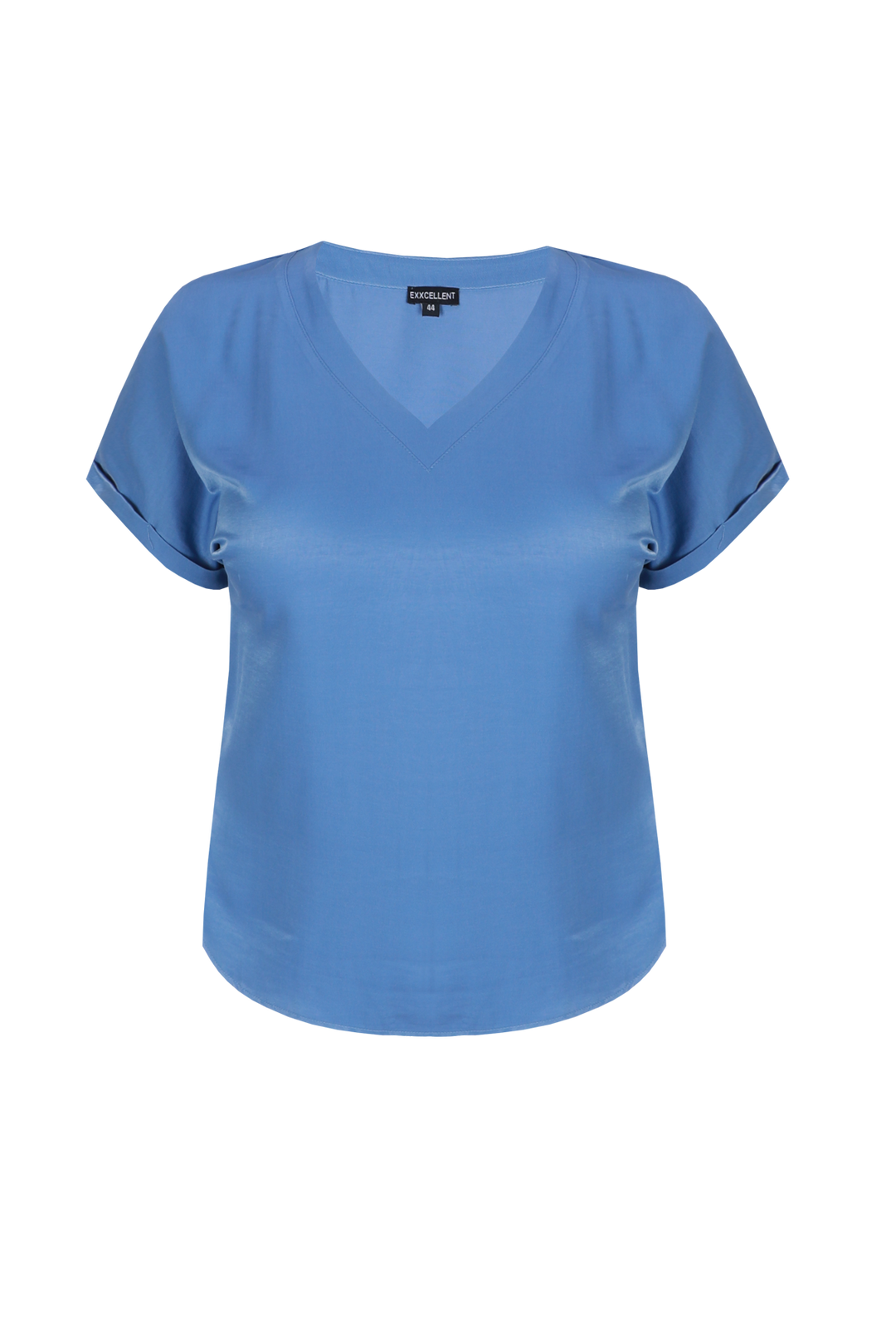 Blauwe V-Hals Top