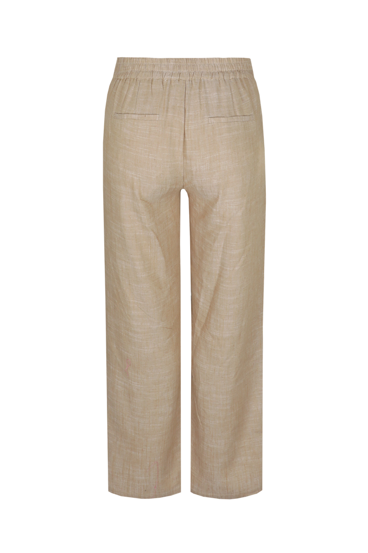 Camelkleurige Linnen Broek