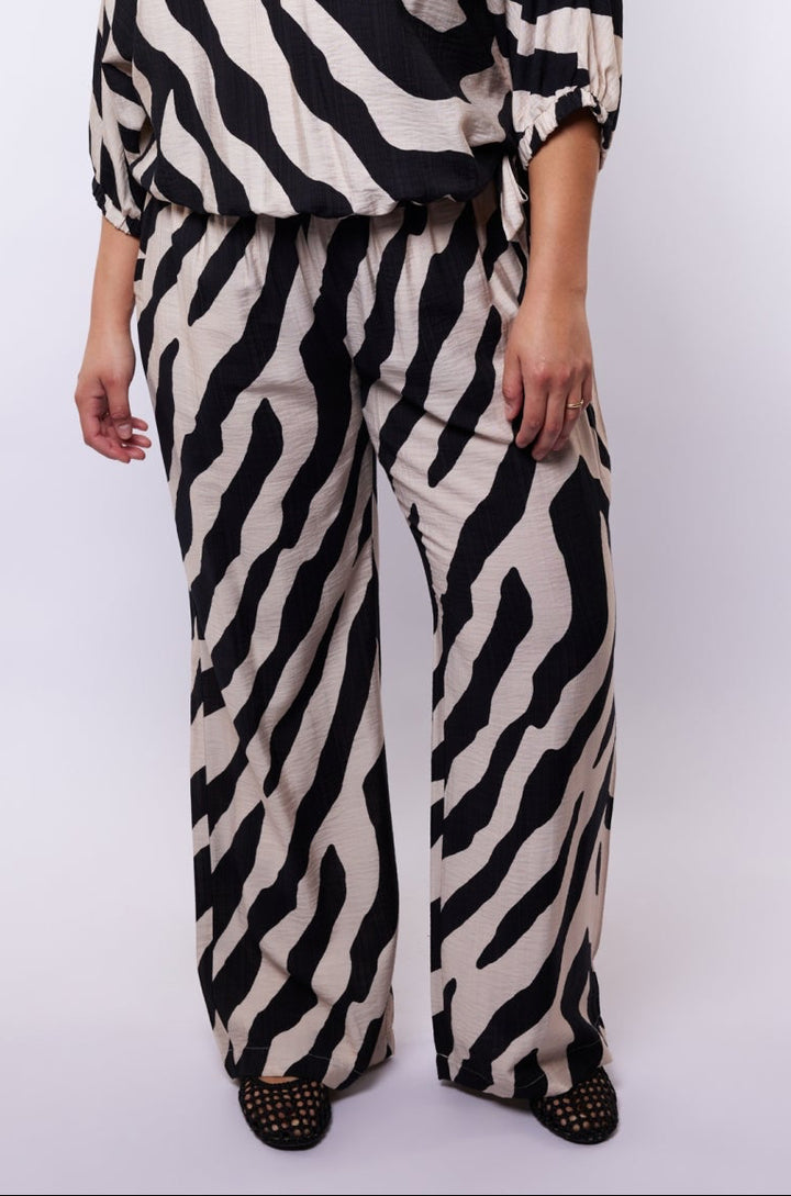 Zebra Print Wijde Broek