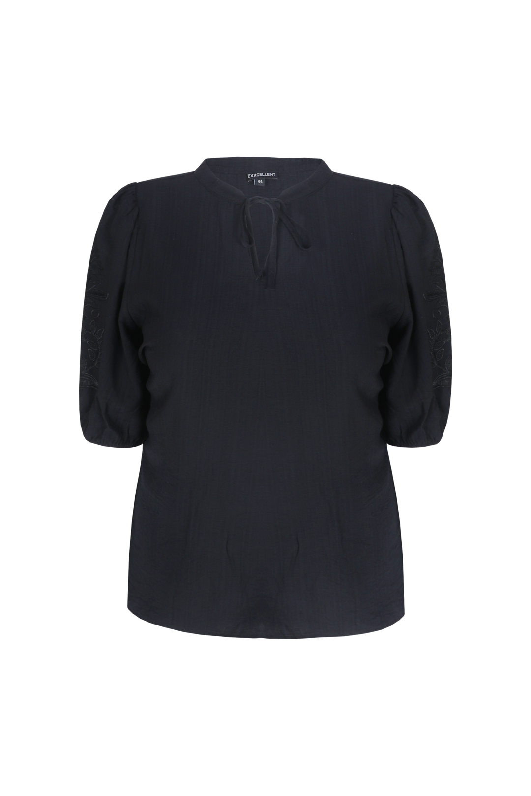 Zwarte Blouse Met Borduursel