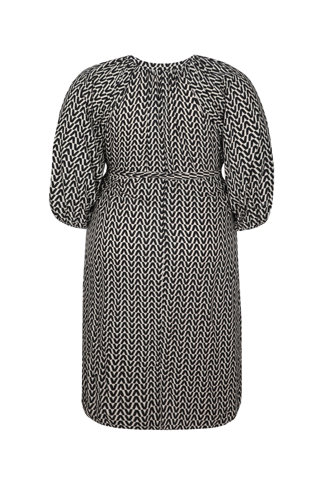 Zand Zwarte Print Jurk