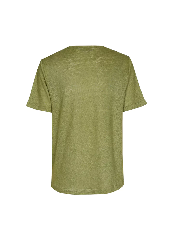 linen t-shirt with breast pocket