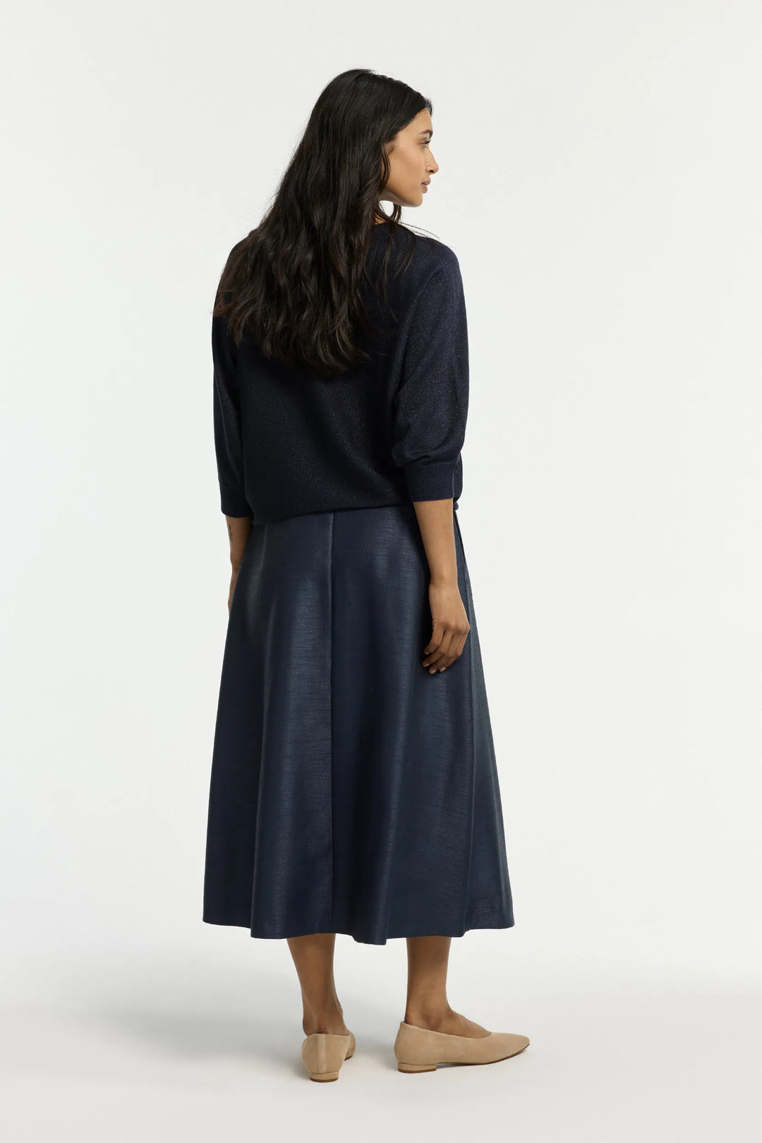 Fijngebreid Lurex Truitje Met Glansdraad