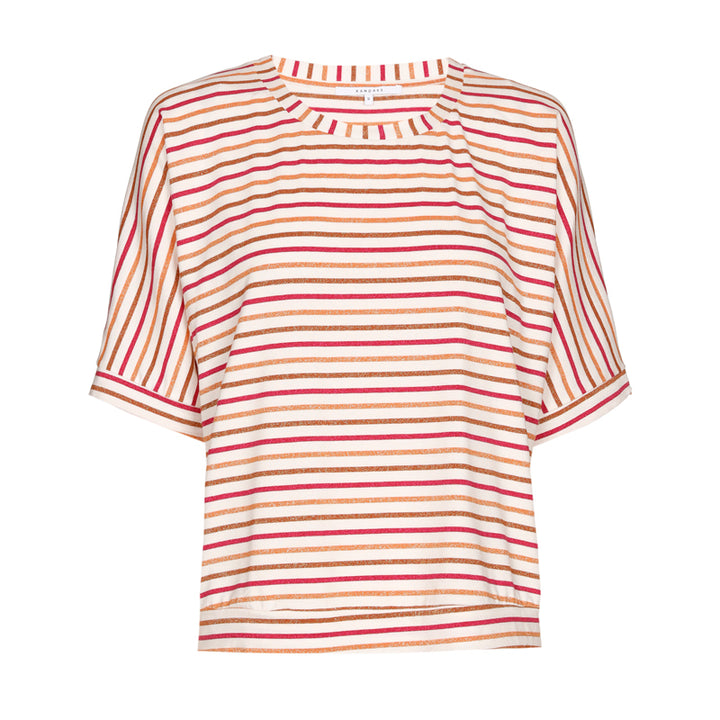 shirt met fijne glansstrepen in hot pink-xandres-