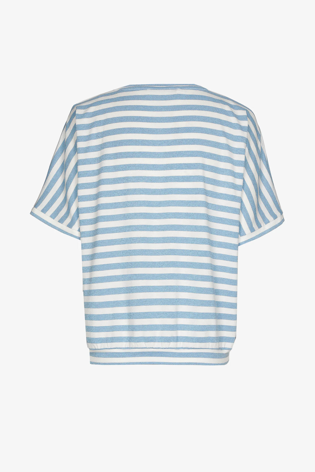 Gestreepte T-shirt Met Glansdraad In River Blue